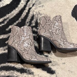 14th & Union Grier Snake Print Ankle Boots